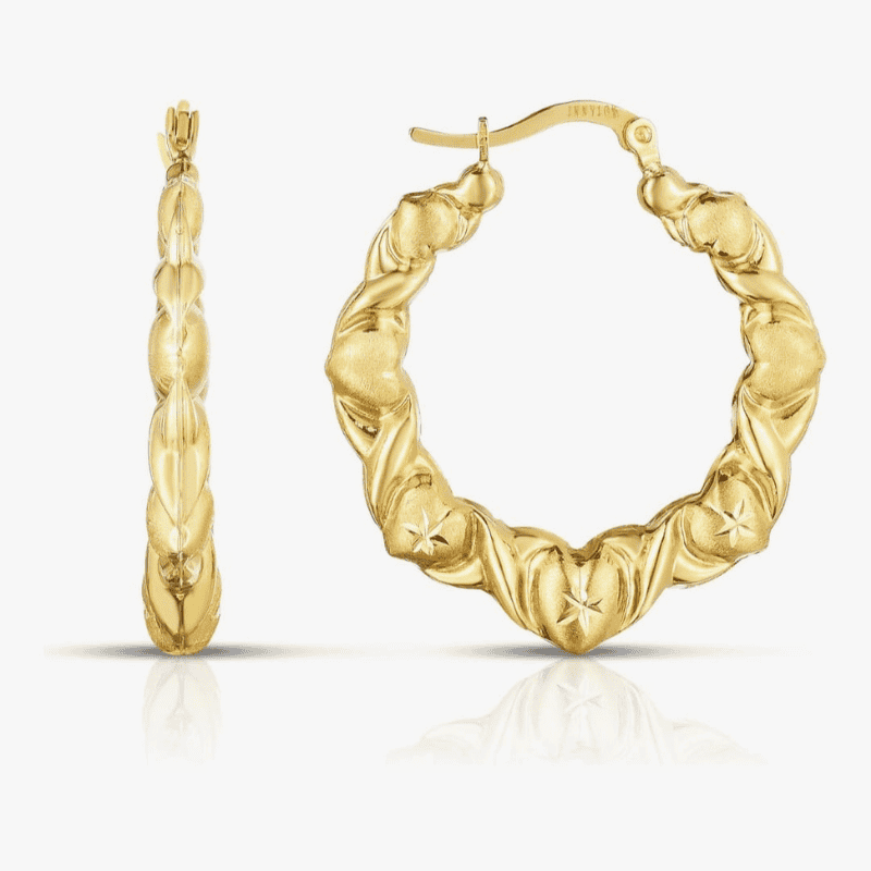 Gold earrings 01
